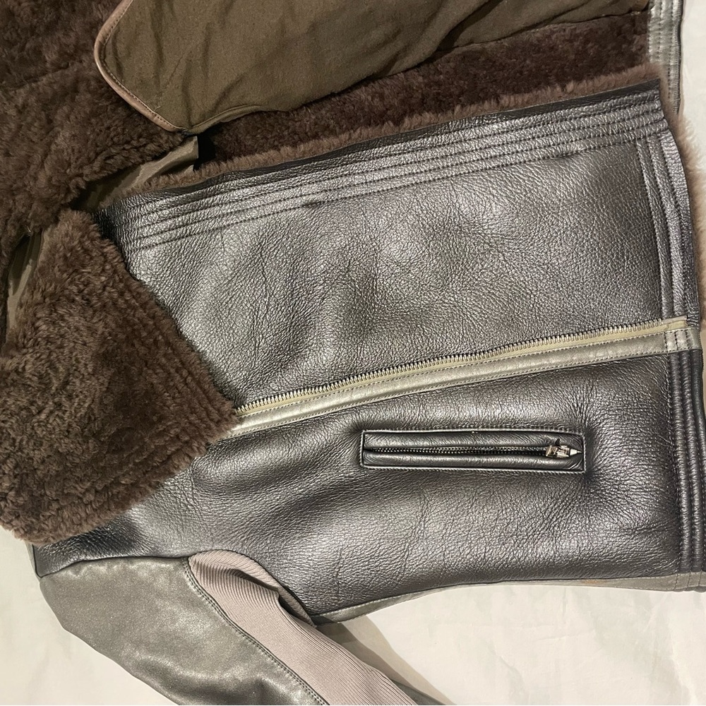 Rick Owens Metallic Shearling Jacket - Picture 5 of 9